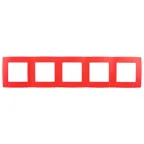 Рамка на 5 постов, Эра12, красный, 12-5005-23