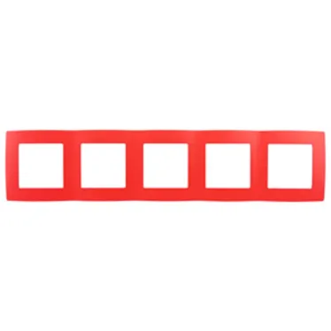 Рамка на 5 постов, Эра12, красный, 12-5005-23