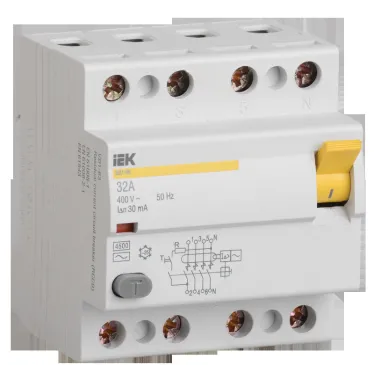 Выключатель дифференциального тока (УЗО) ВД1-63 4Р 25А 30мА А(Электромеханическое)