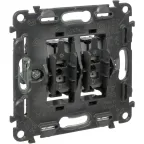 Valena IN MATIC Выключатель двухклавишный 10А 250В Безвинтовые зажимы