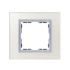 Рамка на 1 пост, S82N, серебро - алюминий (стекло)