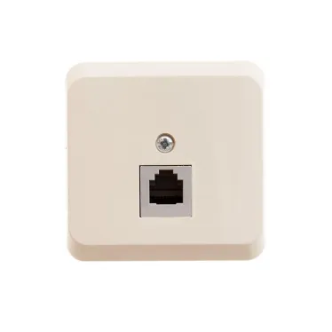 ЭТЮД Розетка телефонная 1xRJ11 наружная бежевая