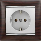 VALENA Розетка с заземлением в рамку алюминий