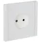 FORTE@PIANO Розетка 1-местная без заземления с защитными шторками винтовое крепление 10А FP217 белый IEK