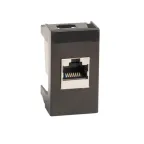 Розетка RJ-45 категория 6 экранированная Viva 1 модуль черная