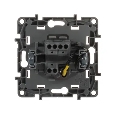 ETIKA Переключатель одноклавишный с подсветкой белый автоматические зажимы 10AX