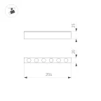 Светильник MAG-DOTS-25-L200-6W Warm3000 (BK, 30 deg, 24V) (arlight, IP20 Металл, 3 года) | 033669 | Arlight