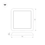 Светильник CL-FIOKK-S180x180-12W Day4000-MIX (WH, 120 deg, 230V) (arlight, IP44 Пластик, 3 года) | 034470 | Arlight
