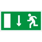 Пиктограмма (Наклейка) Выход прямо вниз (130*260) для URAN/ANTARES | 2502000260 | Световые Технологии