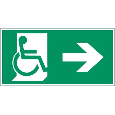 пиктограмма "Движение МГН направо" 400х200мм для аварийно-эвакуационного светильника Vault | V5-EM03-60.013.030 | VARTON