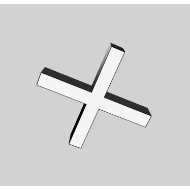 Светодиодный светильник X-line X-образный 30 Вт 3000 К 532x500x100 мм черный муар и торцевыми крышками (4 шт.) | V1-R0-9XX23-02OP0-4003030 | VARTON