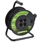 Удлинитель силовой УК40 с термозащитой 4 места 2P+PE/40м 3х1.0мм2 GENERICA