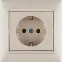 VALENA Розетка с заземлением в рамку слоновая кость