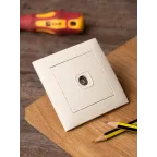 Валенсия розетка телевизионная 1-местная 75Ом 5-862МГц кремовая