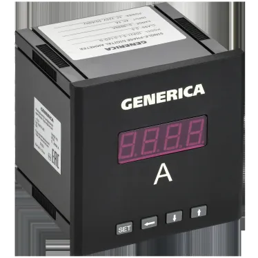 Амперметр цифровой щитовой однофазный 96х96мм LED GENERICA