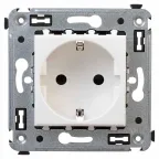 Avanti Розетка в стену, 2P+E, с защитными шторками, ''Белое облако''