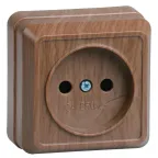 ОКТАВА Розетка наружная без заземления дуб