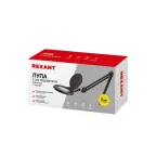 Лупа на струбцине , круглая, 5D, с подсветкой 90 LED, черная | 31-0406 | REXANT