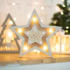 Деревянная фигура с подсветкой «Звезда двойная» 30х4х30 см | 504-027 | NEON-NIGHT