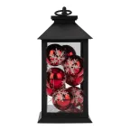 Декоративный фонарь с шариками, черный корпус, размер 14х14х27 см, цвет теплый белый | 513-063 | NEON-NIGHT