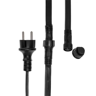 Гирлянда LED Galaxy Bulb String 10м, черный КАУЧУК, 30 ламп*6 LED ТЕПЛЫЙ БЕЛЫЙ, влагостойкая IP65 | 331-326 | NEON-NIGHT