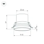 Светильник MS-VOLCANO-BUILT-R65-6W Day4000 (WH, 38 deg, 230V) (Arlight, IP20 Металл, 5 лет) | 035437 | Arlight