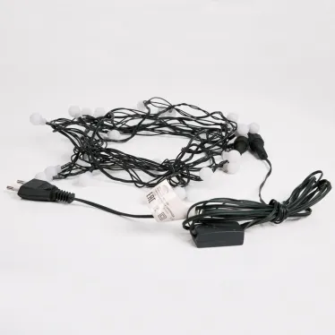 Гирлянда "Мультишарики" Ø15мм 5м, темно-зеленый ПВХ, 30 диодов, цвет RGB | 303-539 | NEON-NIGHT