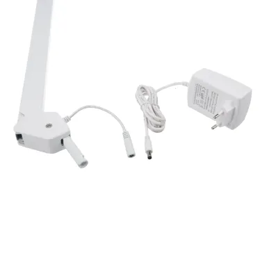 Лампа настольная бестеневая на струбцине ECO light, 324 SMD LED с диммером, теплый/холодный цвет свечения, белая | 31-0410 | Rexant