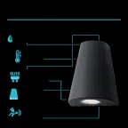 Светильник садово-парковый Sigma настенный архитектурный, 2xGU10, 125*88*156mm, 170-240V / 50Hz, 2xMax.35W, IP54 | GD164 | Gauss