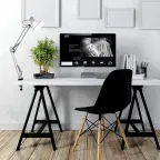 Светильник настольный GTL001 60W 220-240V E27 белый струбцина 1/16 | GT0011 | Gauss