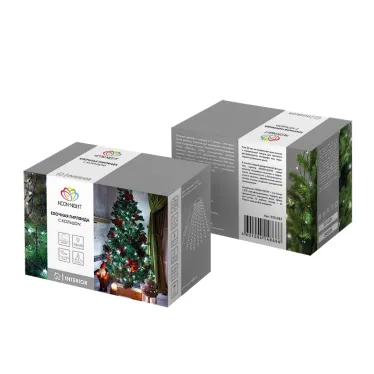 Елочная гирлянда с кольцом, 7 нитей по 1,8 метра, цвет диодов белый, не соединяется | 235-085 | NEON-NIGHT