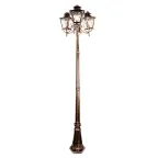 Светильник НТУ-3х60w столб Е27 IP44 черное золото