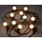 LIGHTING Гирлянда белт-лайт 5м 10 теплый белый цвет ламп IP65 черный шнур 3м 230В транзит IEK