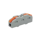 Клемма СМК 222-421 проходная 1 полюс (0,08-4 кв мм), серая (5 шт./уп.), REXANT