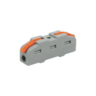 Клемма СМК 222-421 проходная 1 полюс (0,08-4 кв мм), серая (5 шт./уп.), REXANT