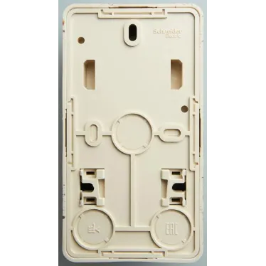 ЭТЮД блок открытой установки Розетка с зеземлением со шторками + Выключатель 1-клавиш., сосна