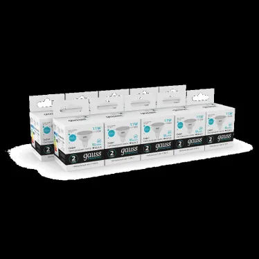 Лампа светодиодная LED 11 Вт 850 лм 4100К софит MR16 нейтральный GU5.3 AC 220В Elementary Gauss