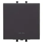 Avanti Переключатель одноклавишный модульный, , Черный матовый, 2 модуля