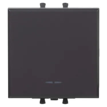 Avanti Переключатель одноклавишный модульный, , Черный матовый, 2 модуля