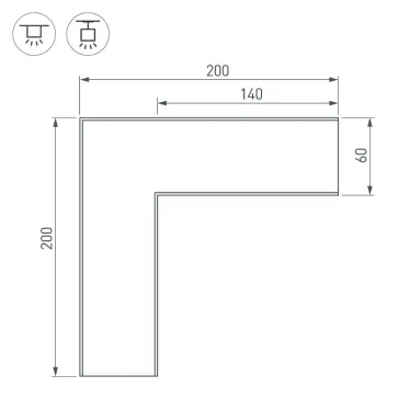 Угол SL-LINE-6070 (ARL, Металл)