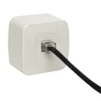 Розетка Минск Phone 1-местная ОП белая