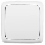 Выключатель одноклавишный наружный с изоляционной пластиной белый 10А