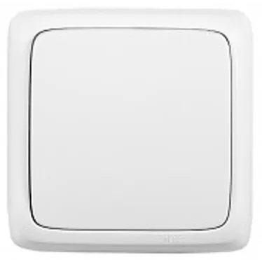 Выключатель одноклавишный наружный с изоляционной пластиной белый 10А