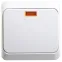 ЭТЮД Выключатель одноклавишный наружный с подсветкой белый сх.1