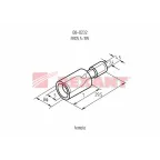 Разъем штекерный изолир гнездо 5 мм 4-6 кв мм (РШи-м 6.0-5 РШИм 5,5-6-4) желтый, REXANT