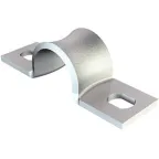 Скоба крепежная металлическая двухлапковая 7мм