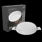 Светильник светодиодный ДВО 18 Вт 1800 лм 4000К AC 220В IP20 круг D120х27мм монт d106мм Пластик безрамочный Frameless Gauss