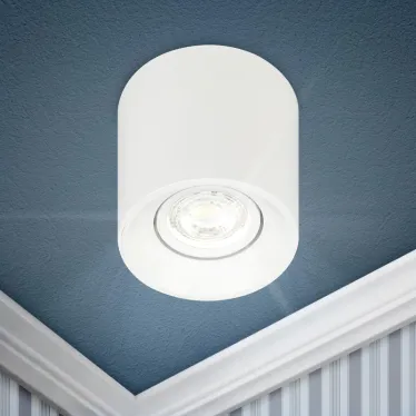 Светильник настенно-потолочный спот OL25-1 WH MR16/GU5.3, белый, поворотный лампа MR16 ( в комплект не входит)