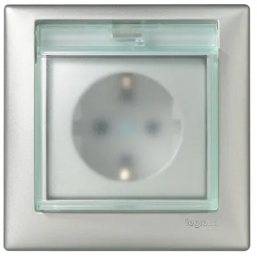 VALENA Рамка 1 пост алюминий IP44