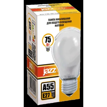 Лампа накаливания A55 240V 75W E27 frosted